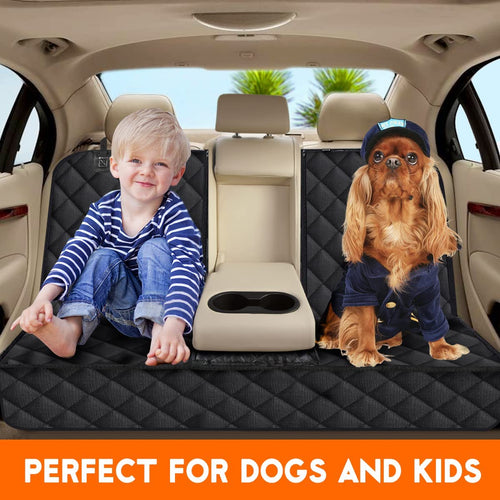 Ultimate Dog Car Seat Cover - Waterproof, Non-Slip Protection for Your Back Seat - Fits Most Cars, Trucks & SUVs - Black