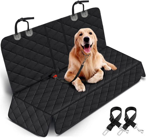 Ultimate Dog Car Seat Cover - Waterproof, Non-Slip Protection for Your Back Seat - Fits Most Cars, Trucks & SUVs - Black