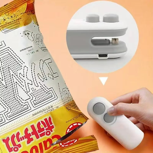 Mini Sealer Portable Mini Sealer 2 in 1 Heat Sealer for Snacks Home Use Rechargeable Sealer Vacuum Sealer Snacks Plastic Bag